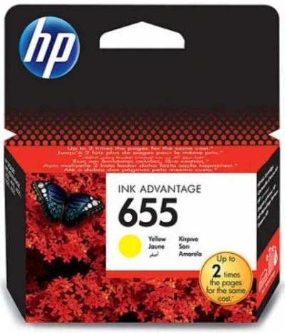 Лот: 24535812. Фото: 1. Картридж HP 655 Yellow CZ112AE. Картриджи, расходные материалы