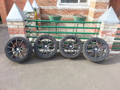Лот: 5416553. Фото: 1. ADVAN rACING r18 5*114,3 Резя... Шины на дисках