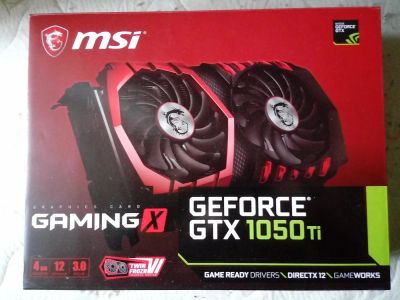 Лот: 11026027. Фото: 1. Видеокарта gforce 1050ti Msi gaming... Видеокарты