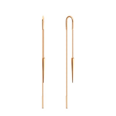 Лот: 23876442. Фото: 1. Серьги-продёвки TALANT из золота. Серьги, каффы