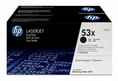 Лот: 11664263. Фото: 1. Тонер-картридж HP Q7553XD (2 шт... Картриджи, расходные материалы