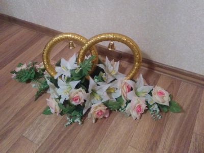 Лот: 3863092. Фото: 1. Свадебные кольца на машину. Другое (свадебная мода)