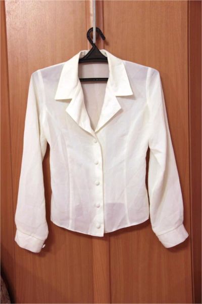 Лот: 6606465. Фото: 1. Белая блузка. Блузы, рубашки