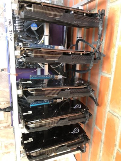 Лот: 17788015. Фото: 1. Майнинг ферма RX580 Strix | rx... Майнинг фермы, товары для майнинга