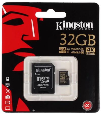 Лот: 10667975. Фото: 1. Карта памяти 32GB Kingston micro... Карты памяти