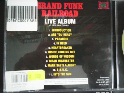 Лот: 8578546. Фото: 1. Grand Funk Railroad - Live Album. Аудиозаписи