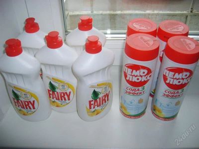 Лот: 2045259. Фото: 1. FAIRY Lemon (5 шт.)+Пемолюкс... Бытовая химия