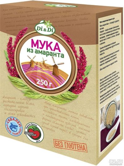 Лот: 13682492. Фото: 1. Мука Ди&Ди Амарантовая без глютена... Диетическое питание