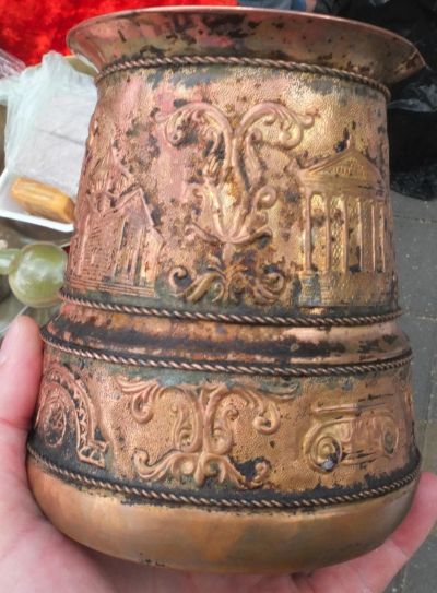Лот: 16384386. Фото: 1. медная турка для кофе ,ручная... Предметы интерьера и быта