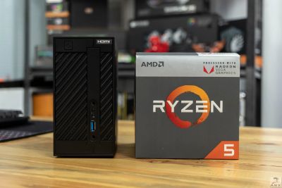 Лот: 16871214. Фото: 1. asrock deskmini a300/ryzen 5 2400g... Компьютеры в сборе