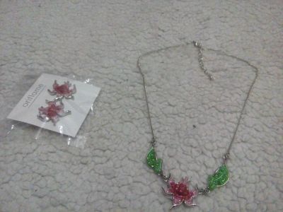 Лот: 2462417. Фото: 1. Цветочная фантазия, серьги и ожерелье... Подарки на 14 февраля