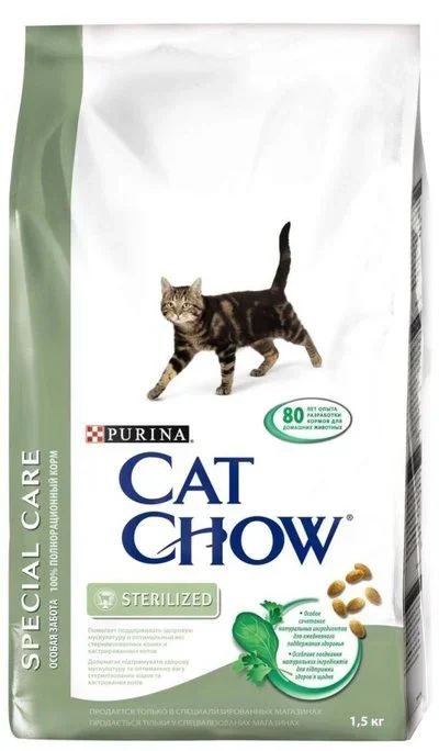 Лот: 10991081. Фото: 1. Cat Chow "Sterilised" Кэт Чау... Корма