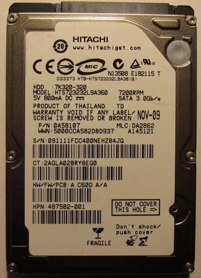 Лот: 7127220. Фото: 1. Жесткий диск 2.5" для ноутбука... Жёсткие диски (HDD)