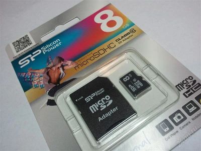 Лот: 1275185. Фото: 1. MicroSD/ SDHC 8 GB Карта памяти... Карты памяти