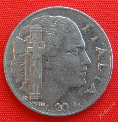 Лот: 1577492. Фото: 1. (№367-2/LS) 20 чентезимо 1940... Европа
