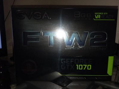 Лот: 11100597. Фото: 1. EVGA Geforce Gtx FTW2 1070 8192MB... Видеокарты