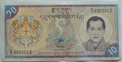 Лот: 5543800. Фото: 1. Бутан 10 нгултрум 2000, в обороте... Азия