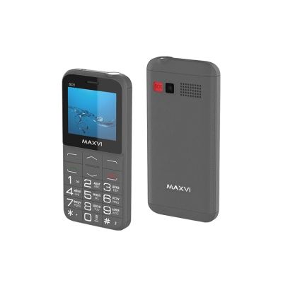 Лот: 25021400. Фото: 1. Сотовый Maxvi B231 Grey 2sim/2... Кнопочные мобильные телефоны
