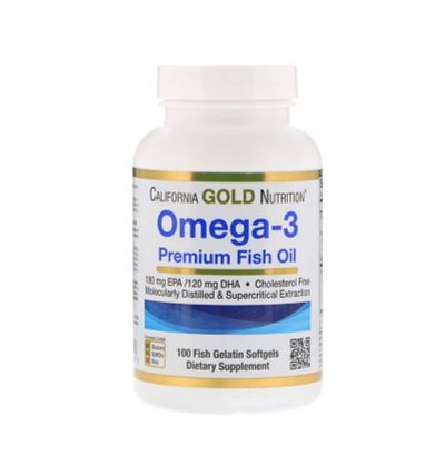 Лот: 12883075. Фото: 1. California Gold Nutrition, Омега-3... Спортивное питание, витамины