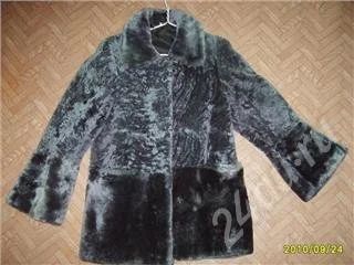 Лот: 528930. Фото: 1. п/шубок голубой мутон р. 46. Верхняя одежда