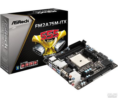 Лот: 13536937. Фото: 1. ASRock FM2A75M-ITX + AMD A4-4000... Материнские платы