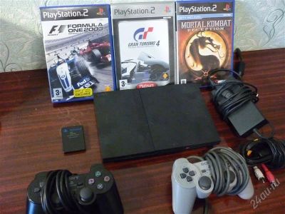 Лот: 1466173. Фото: 1. Sony Playstation 2 slim не чипованная... Игровые приставки, консоли