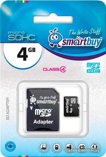 Лот: 3747638. Фото: 1. Новая Карта памяти microSDHC 4Gb... Карты памяти