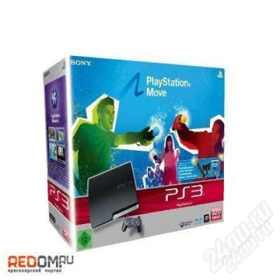 Лот: 1115610. Фото: 1. Продам новую PS3 + move + прошитая... Игровые приставки, консоли