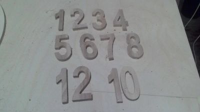 Лот: 9124326. Фото: 1. Цифры из фанеры. Другое (скульптура, резьба)