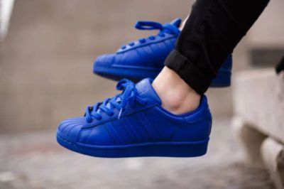 Лот: 14957984. Фото: 1. Кроссовки Adidas Superstar blue. Кеды, кроссовки, слипоны