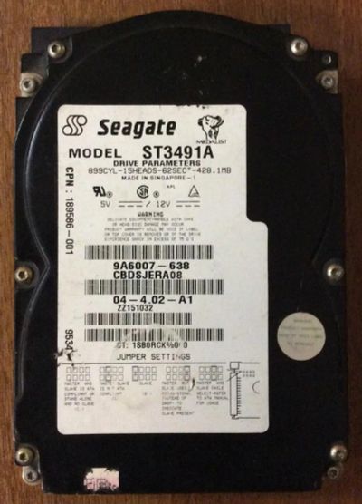 Лот: 6587719. Фото: 1. 20 летний HDD Seagate Medalist... Жёсткие диски (HDD)