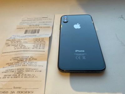 Лот: 14776323. Фото: 1. IPhone X 64Gb серый космос РСТ... Смартфоны