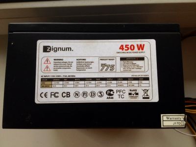 Лот: 4522649. Фото: 1. Немецкий блок питания Zignum 450W... Корпуса, блоки питания