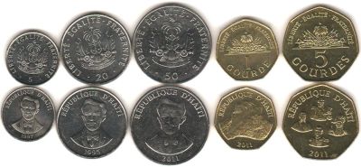 Лот: 9092433. Фото: 1. Гаити 1997-2011 год 5-20-50 сантимов... Наборы монет