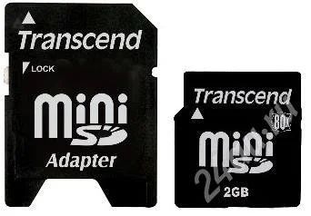 Лот: 49040. Фото: 1. Скоросная флешка Transcend miniSD... Красноярск