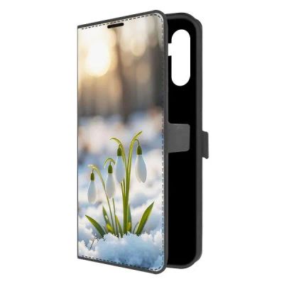 Лот: 25135034. Фото: 1. Чехол Krutoff Eco Book "Подснежники... Чехлы, бамперы