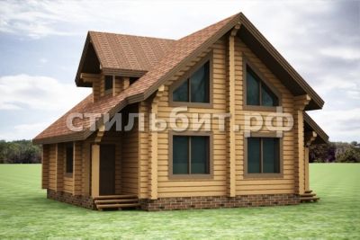 Лот: 9698128. Фото: 1. Проект Дом из бруса (бревна) S... Проекты, чертежи