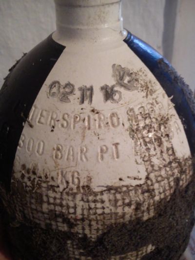 Лот: 7194185. Фото: 1. Баллон для PCP 4 литра б/у. Аксессуары, запчасти