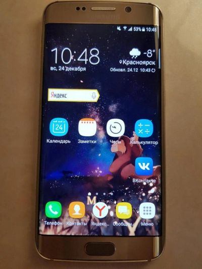 Лот: 10812520. Фото: 1. Samsung Galaxy S6 EDGE gold идеальное... Смартфоны