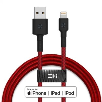 Лот: 20234026. Фото: 1. Кабель ZMI USB / Lightning в оплетке... Дата-кабели, переходники