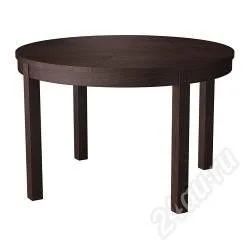 Лот: 1455507. Фото: 1. Стол IKEA круглый обеденный, коричнево-чёрный. Столы, стулья, обеденные группы