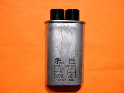 Лот: 25191026. Фото: 1. Конденсатор 1mkF, 2100V для микроволновой... Запчасти для микроволновок, мини-печей