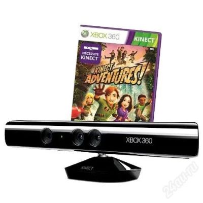 Лот: 1003690. Фото: 1. Xbox 360 - Kinect Sensor + игра... Аксессуары для игровых приставок, консолей, геймпады