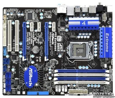 Лот: 11815612. Фото: 1. Материнская плата ASRock P55 Extreme4... Комплекты запчастей