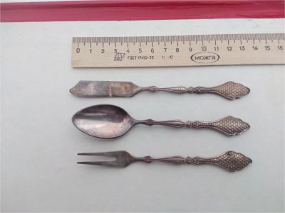 Лот: 11591503. Фото: 1. Редкий набор мельхиора ссср. Предметы интерьера и быта