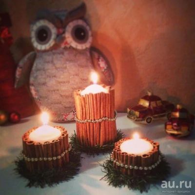 Лот: 8722286. Фото: 1. Новогодние свечи, свечи с корицей... Гирлянды, шарики, новогодние аксессуары