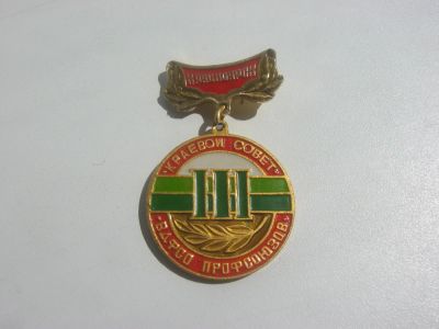 Лот: 4201939. Фото: 1. Значок краевой совет профсоюзов... Другое (значки, медали, жетоны)