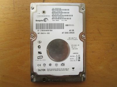 Лот: 12533549. Фото: 1. HDD 2.5" IDE 40gb жесткий диск... Жёсткие диски (HDD)