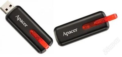 Лот: 930759. Фото: 1. Apacer флэш-диск 2Gb AH326 BLACK. USB-флеш карты
