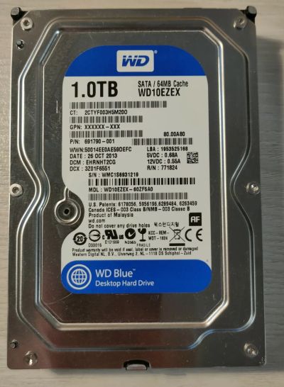 Лот: 19814661. Фото: 1. Жесткий диск 3,5 Western Digital... Жёсткие диски (HDD)